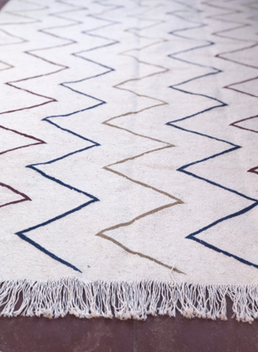 Tapis Kilim 100% laine, Fabrication artisanale Maroc