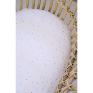 Drap housse 100% coton pour Couffin et Berceau, imprimé Jungle ou Pois dorés