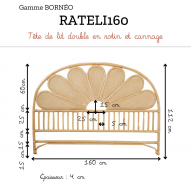 Tête de lit 160cm BORNEO