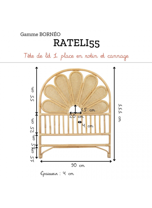 Tête de lit BORNEO 90cm