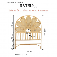 Tête de lit BORNEO 90cm