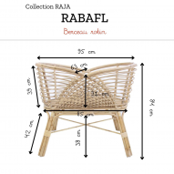 Berceau pour bébé en rotin naturel