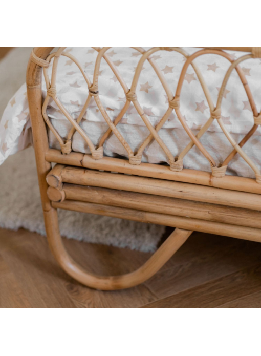 Lit banquette en rotin naturel pour enfant