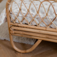 Lit banquette en rotin naturel pour enfant