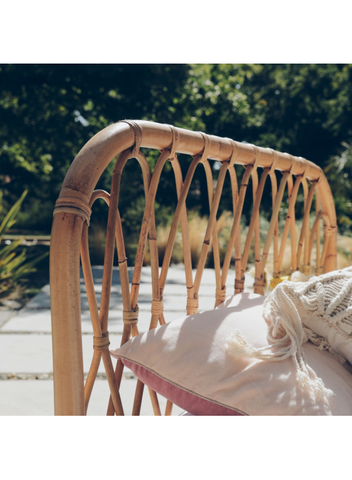 Lit banquette en rotin naturel pour enfant