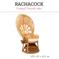 Fauteuil Peacock en rotin naturel