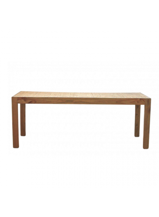 Banc en bois de Mindy et cannage WOCCA