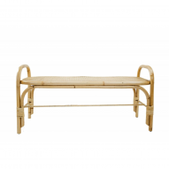 Banc et bout de lit en rotin naturel et cannage grand modèle 90cm JACK