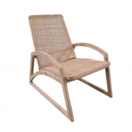 Fauteuil en bois et cannage