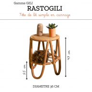 Tabouret en rotin et cannage naturel