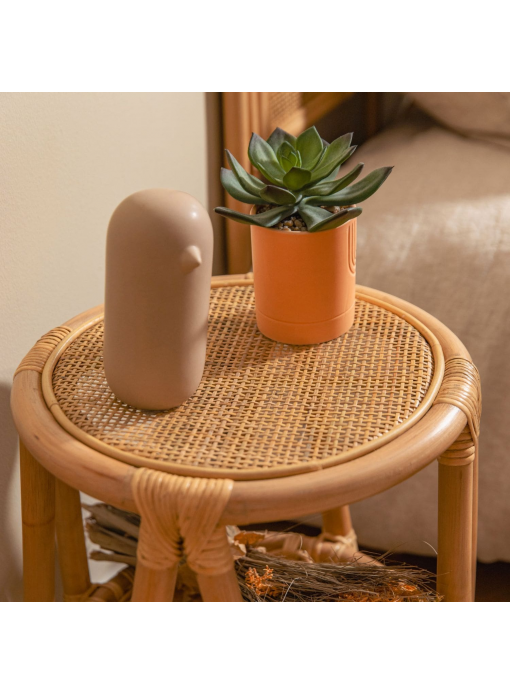 Tabouret en rotin et cannage naturel