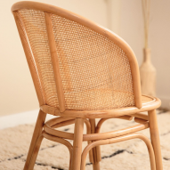 Fauteuil junior rotin et cannage naturel