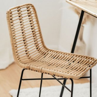 Chaise junior rotin et métal JAVA