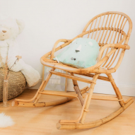 Rocking-chair enfant en rotin naturel JUNE