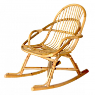 Rocking-chair enfant en rotin naturel JUNE