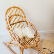 Rocking-chair enfant en rotin naturel JUNE