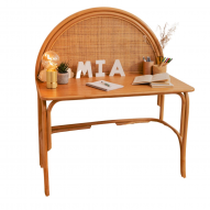 Bureau / coiffeuse en rotin et cannage naturel