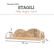 Etagère murale rotin et cannage naturel 70CM - GILI