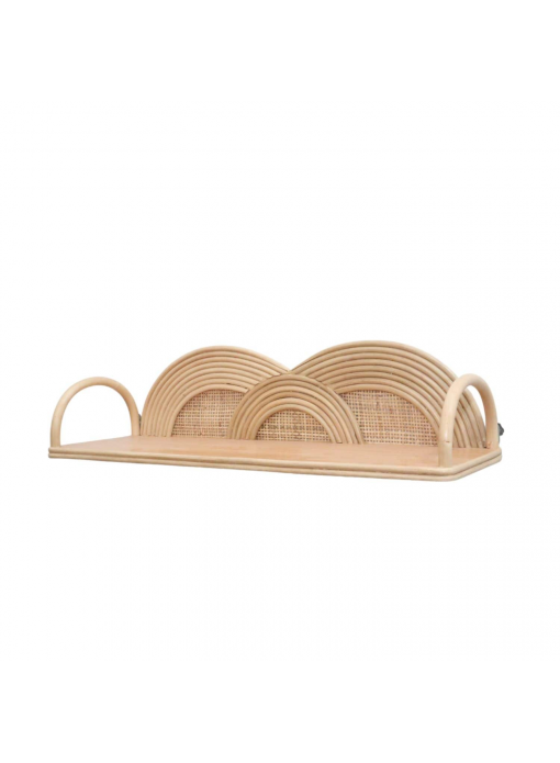 Etagère murale rotin et cannage naturel 70CM - GILI