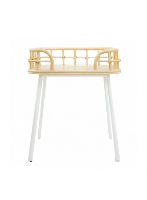 Chevet en rotin naturel et métal JAVA BLANC