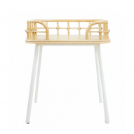 Chevet en rotin naturel et métal JAVA BLANC