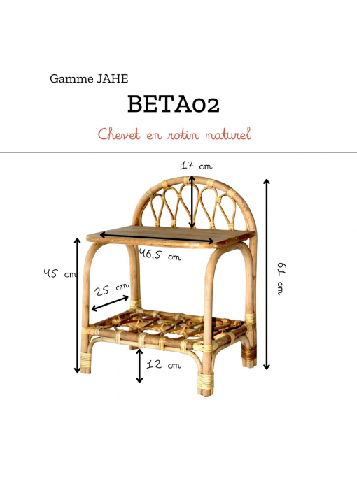 Chevet en rotin naturel JAHE