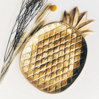 Vide poche doré Ananas ciselé main - Décoration.