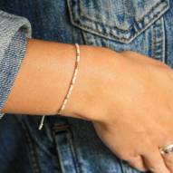 Bracelet message - Mum to be - Plaqué or