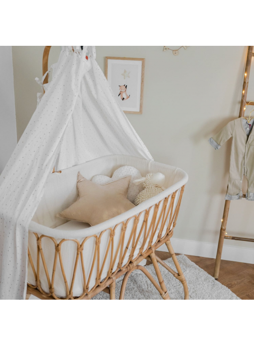 Habillage en gaze de coton pour Berceau avec flèche de Lit June
