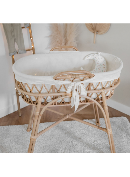 Habillage en gaze de coton pour Couffin 40x80cm June