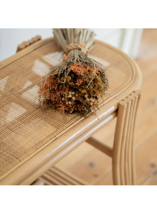 Banc GILI rotion et cannage