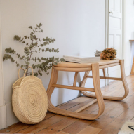 Banc GILI rotion et cannage