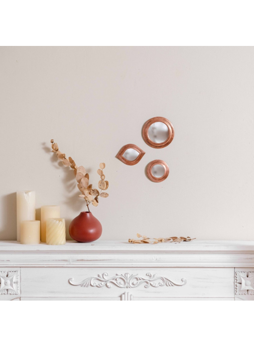 Set de 3 miroirs en laiton