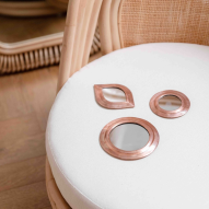 Set de 3 miroirs en laiton