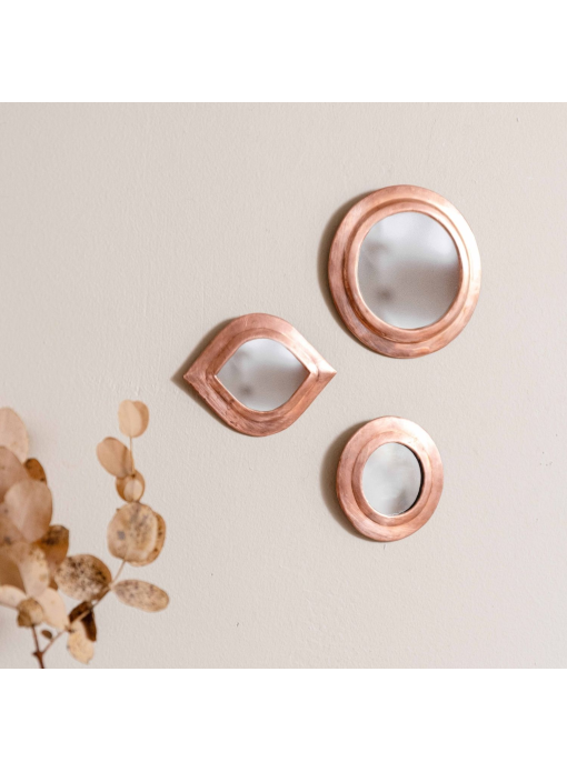 Set de 3 miroirs en laiton