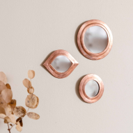 Set de 3 miroirs en laiton