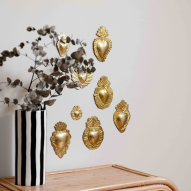 Ex-Voto laiton cœur duo