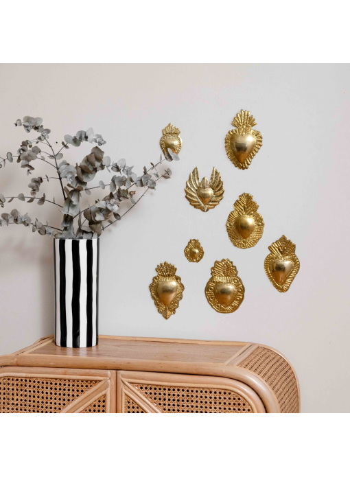 Ex-Voto laiton cœur duo