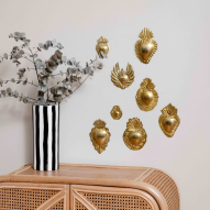 Ex-Voto laiton cœur duo