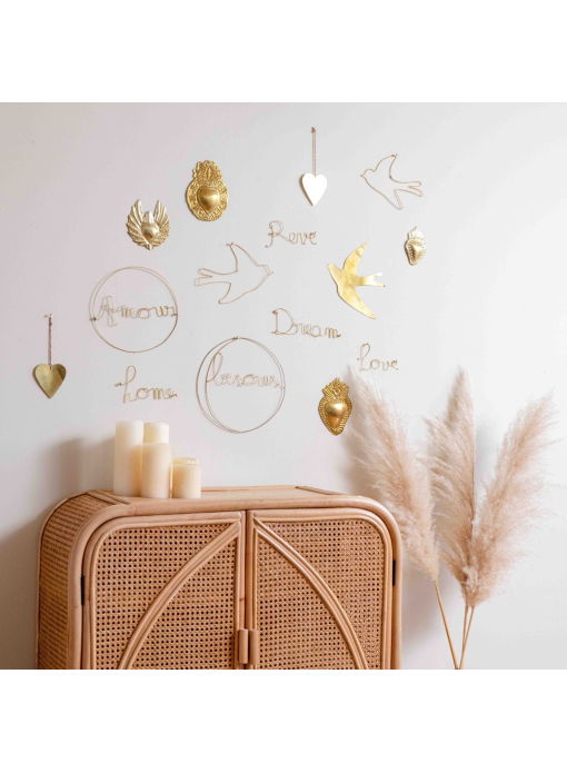 Ex-Voto laiton cœur duo