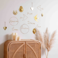 Ex-Voto laiton cœur duo