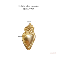 Ex-Voto laiton cœur duo