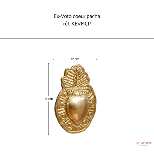 Ex-Voto laiton cœur pacha