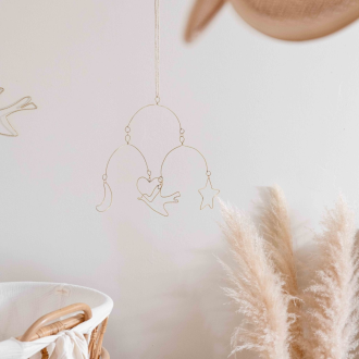 Mobile décoratif laiton ajouré