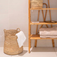 panier jonc de mer 40x40