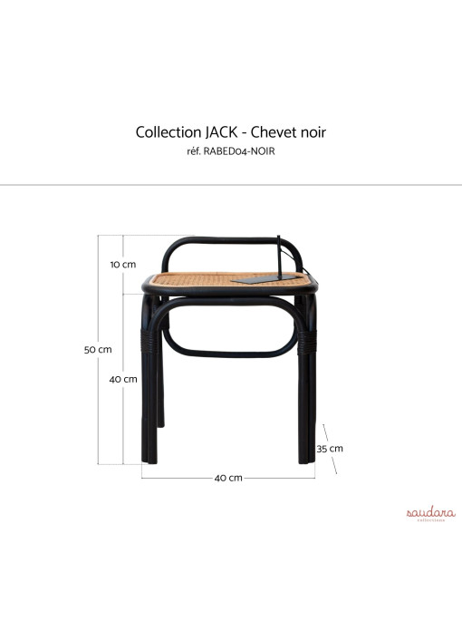 Chevet Jack noir