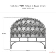 DIMENSIONS tete-de-lit DOUBLE -RATELIPALM-160