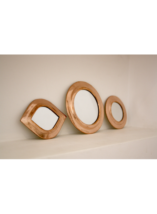 Set de 3 miroirs en Laiton